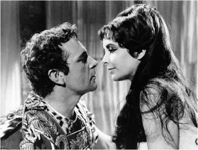 Richard Burton and Elizabeth Taylor in Cleopatra 1963 