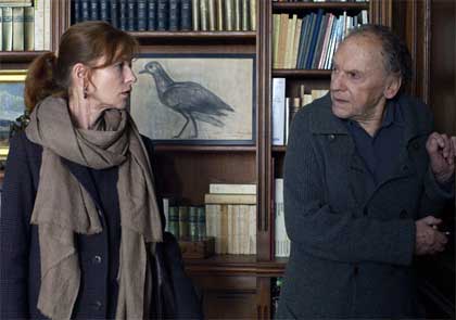 Isabelle Huppert as Eva, Jean-Louis Trintignant as Georges in 'Amour'