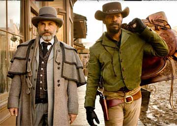 Christoph Waltz as Dr. King Schultz, Jamie Foxx as Django in 'Django Unchained'