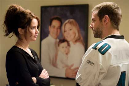 Jennifer Lawrence as Tiffany, Bradley Cooper as Pat Jr., in 'Silver Linings Playbook'
