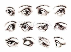 Old engravings of eyes