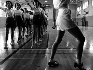 Jack Delano, 'Tap Dancing Class at Iowa State College, 1942'