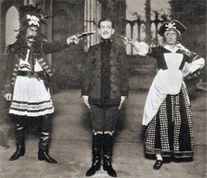 Frederick Hobbs, James Hay and Bertha Lewis in 'The Pirates of Penzance,' 1919