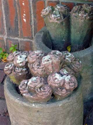 Davis Square Sculpture - Detail of Flowers