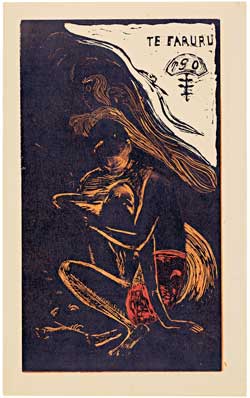 Paul Gauguin, 'Te Faruru (Here We Make Love)', woodcut, from 'Noa Noa' (1893-1894)