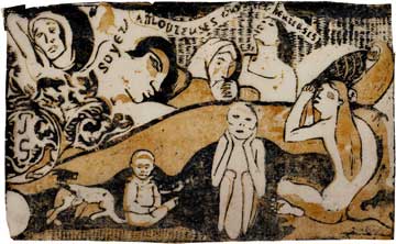 Paul Gauguin, 'Be In Love And You Will Be Happy' (1898), Woodcut, from the 'Vollard Suite'