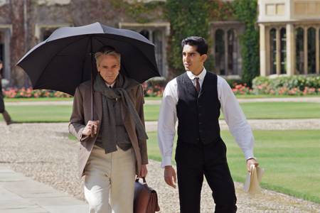 Jeremy Irons as G.H. Hardy, Dev Patel as S. Ramanujan in 'The Man Who Knew Infinity'
