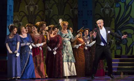 Roger Honeywell as Count Danilo with ensemble in 'The Merry Widow'