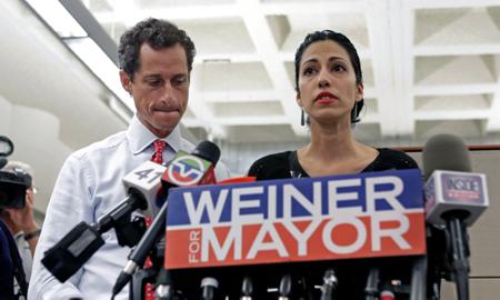 Anthony Weiner and Huma Abedin in 'Weiner'