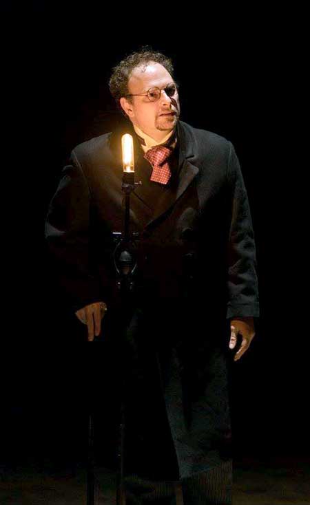 Jake Broder, playwright, as Adam Badequ in 'Our American Hamlet'
