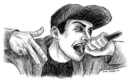 Cartoon of Rapper