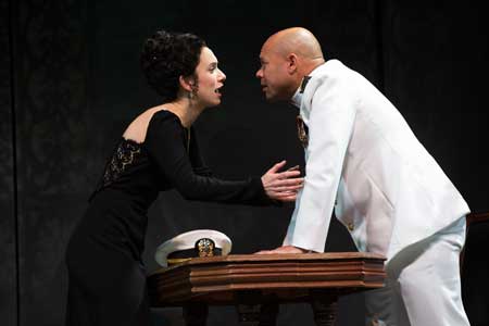 Alejandra Escalante as Desdemona, Chris Butler as Othello in 'Othello'