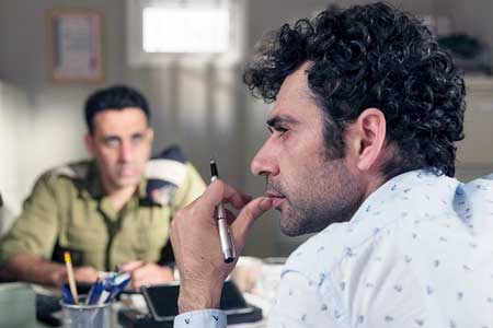Yaniv Biton as Captain Assi Tzur, Kais Nashif as Salam in 'Tel Aviv on Fire'