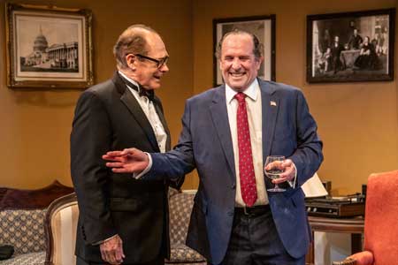 Joel Colodner as Henry Kissinger, Jeremiah Kissel as Richard Nixon in 'Nixon's Nixon'