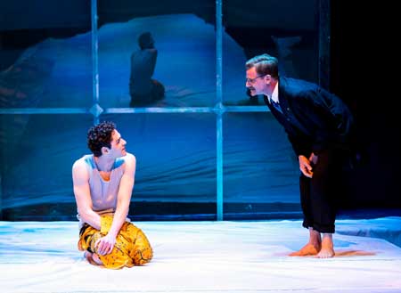 Mishka Yaravoy as Leo, Mark H. Dold as Morgan in 'The Inheritance'