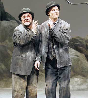 Nathan Lane as Estragon, Bill Irwin as Vladimir in Roundabout Theatre Company Production (2009) of 'Waiting for Godot'