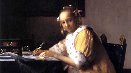 Johannes Vermeer, 'Woman Writing'