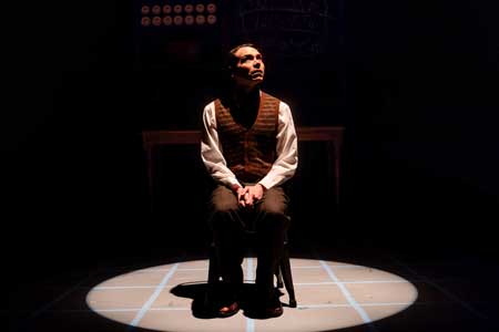 Eddie Shields as Alan Turing in Breaking the Code
