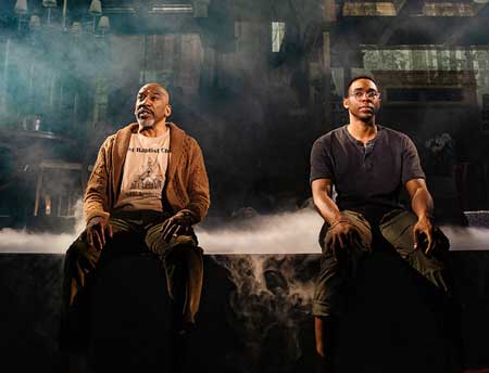 Ezra Knight as Solomon, Omari K. Chancellor as Naz in 'Purpose'