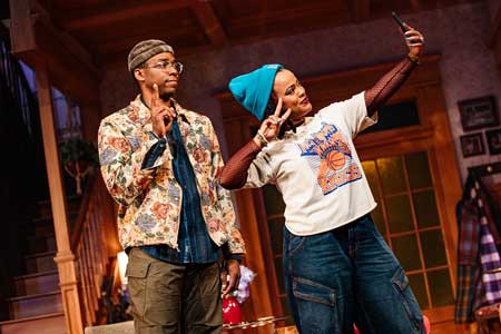Omari K. Chancellor as Naz, Kalyne Ashley Coleman as Aziza in 'Purpose'